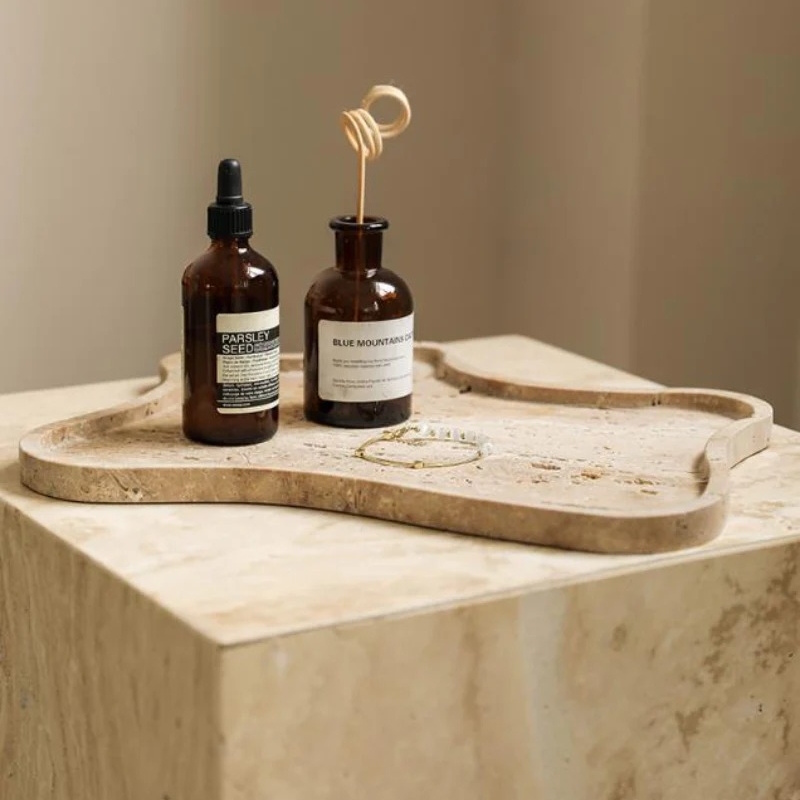 travertine decorative tray