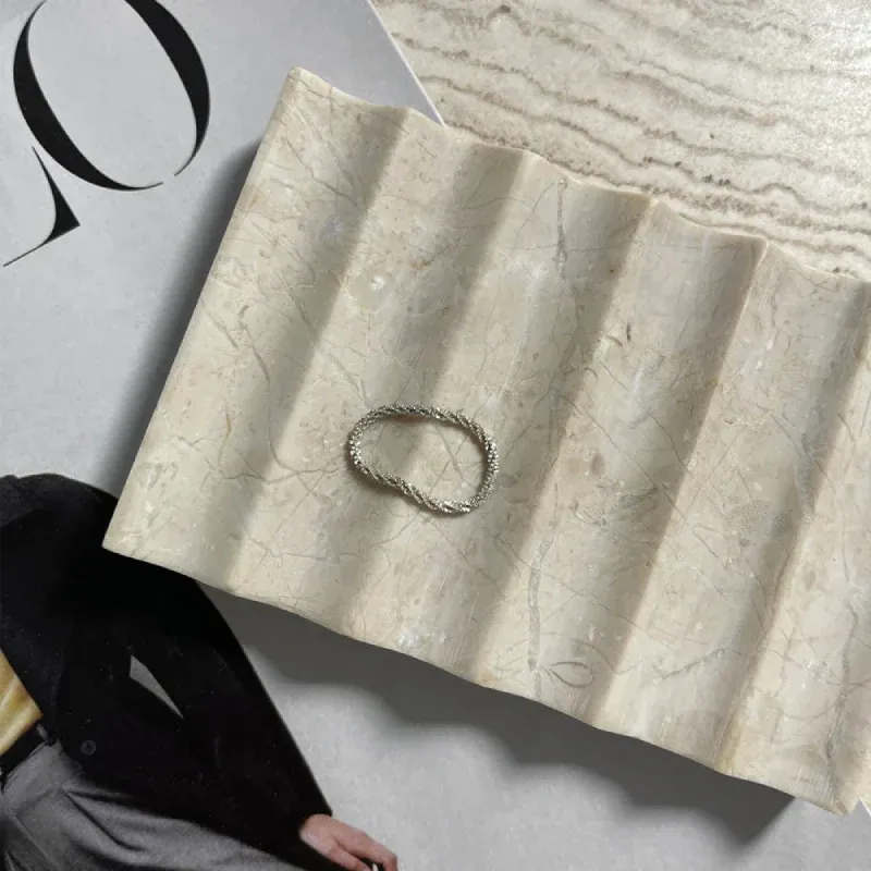 Beige Travertine jewelry trays