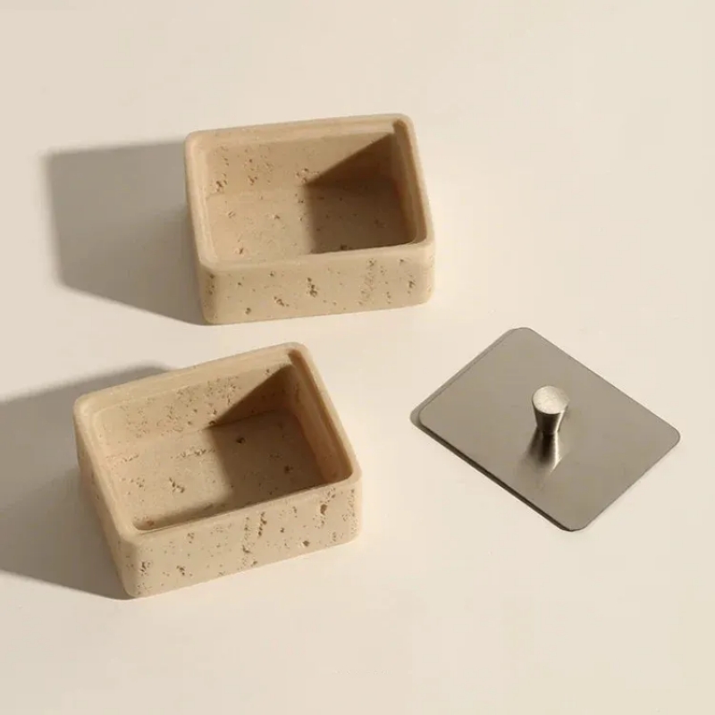 Stackable Beige Travertine Box