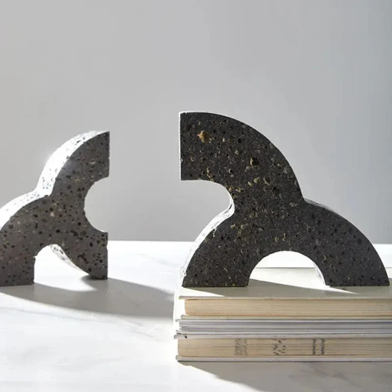 Black Travertine Book end
