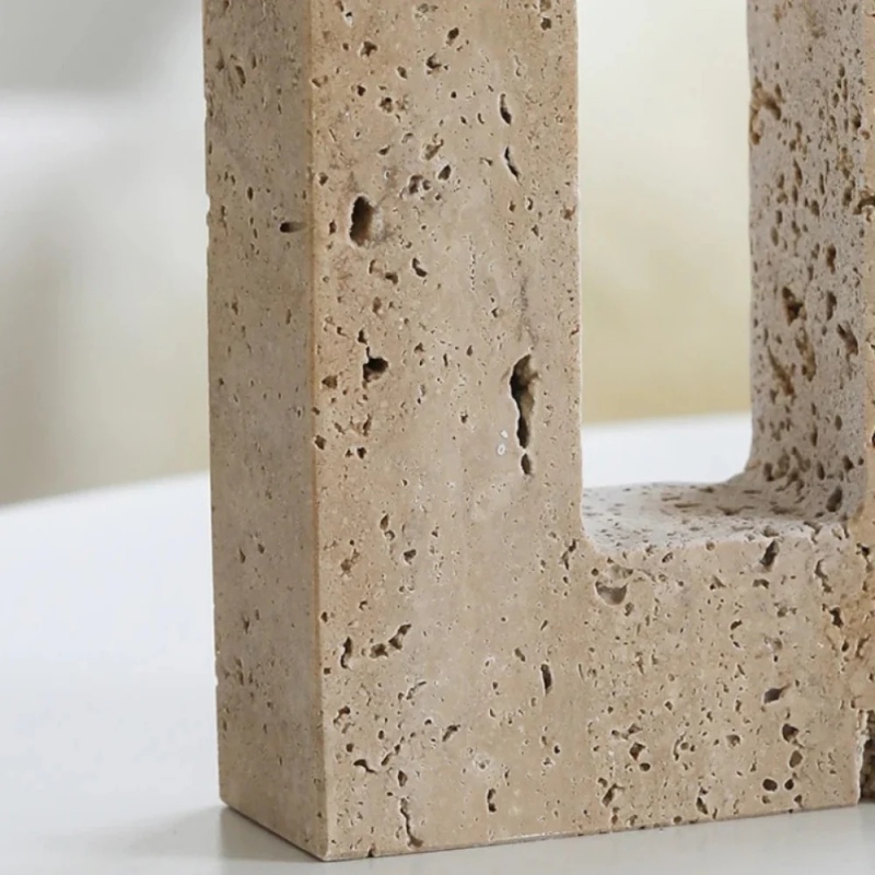 Travertine candle stick