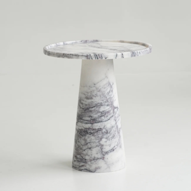 Lilac Marble Sofa Side Table