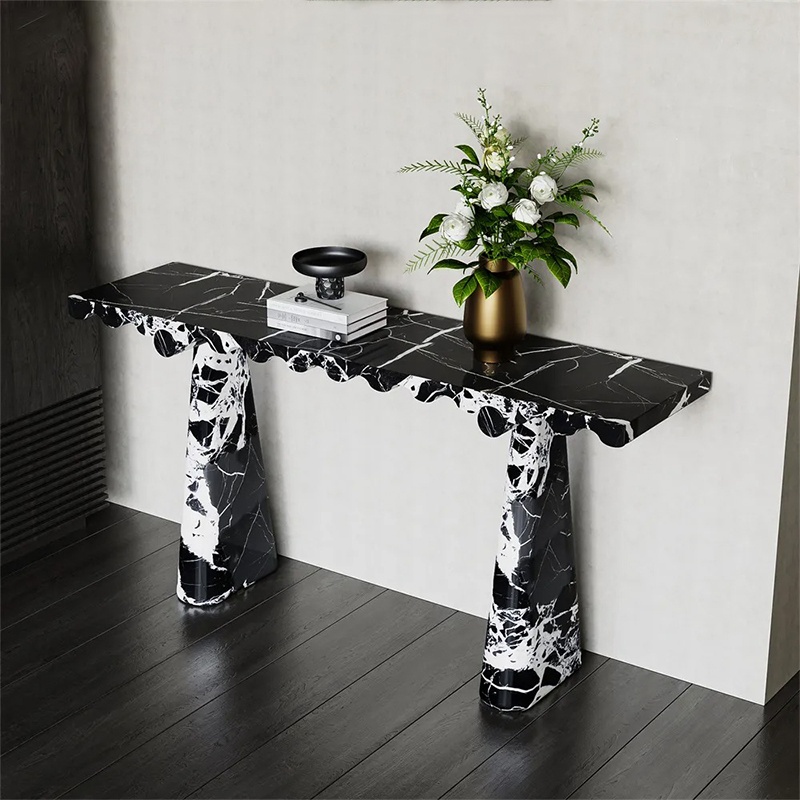 Grand Antique Marble Console Table