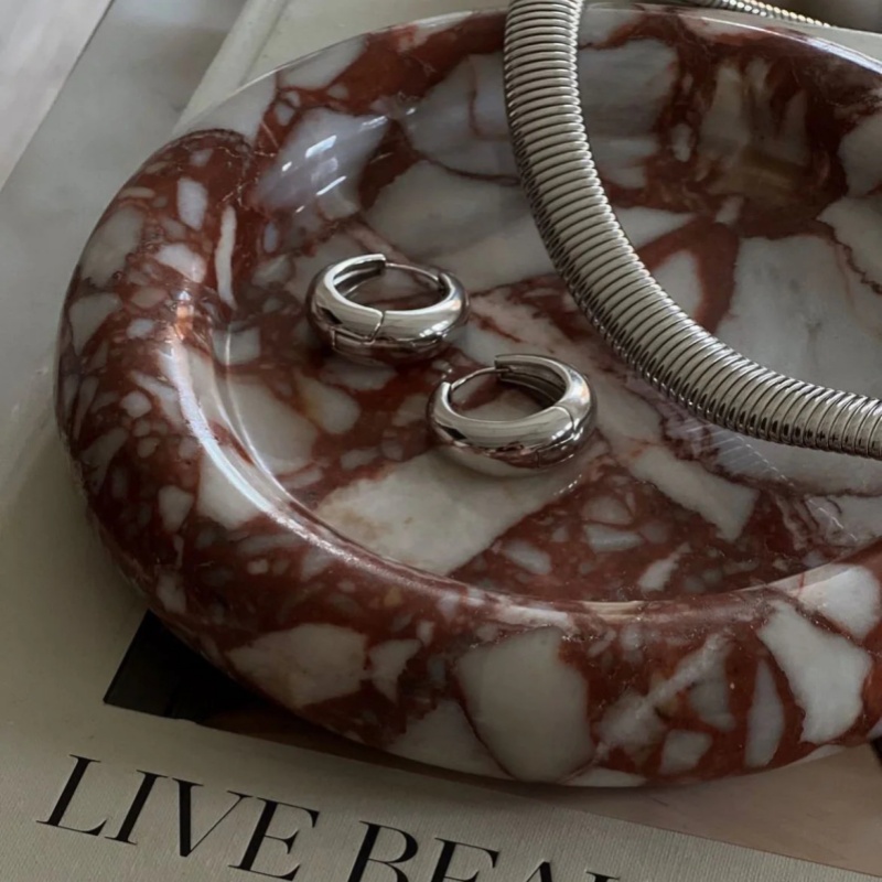 Bulgari Red Marble Jewelry Tray