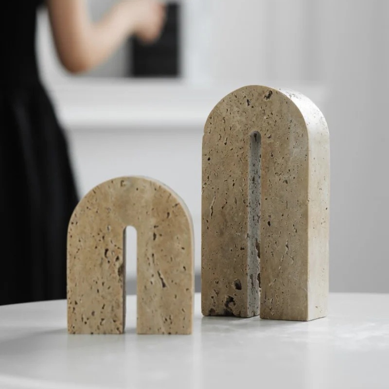 Beige Travertine Bookend