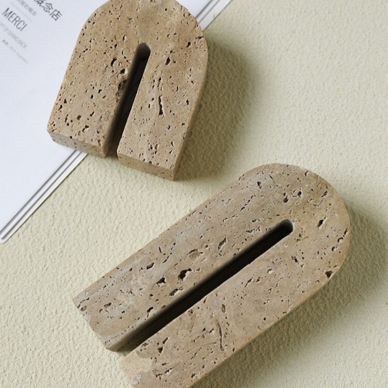 Personalised Travertine Book End