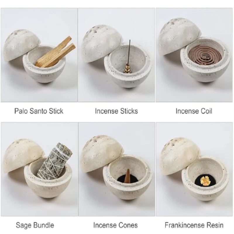 Natural stone incense sticks burner