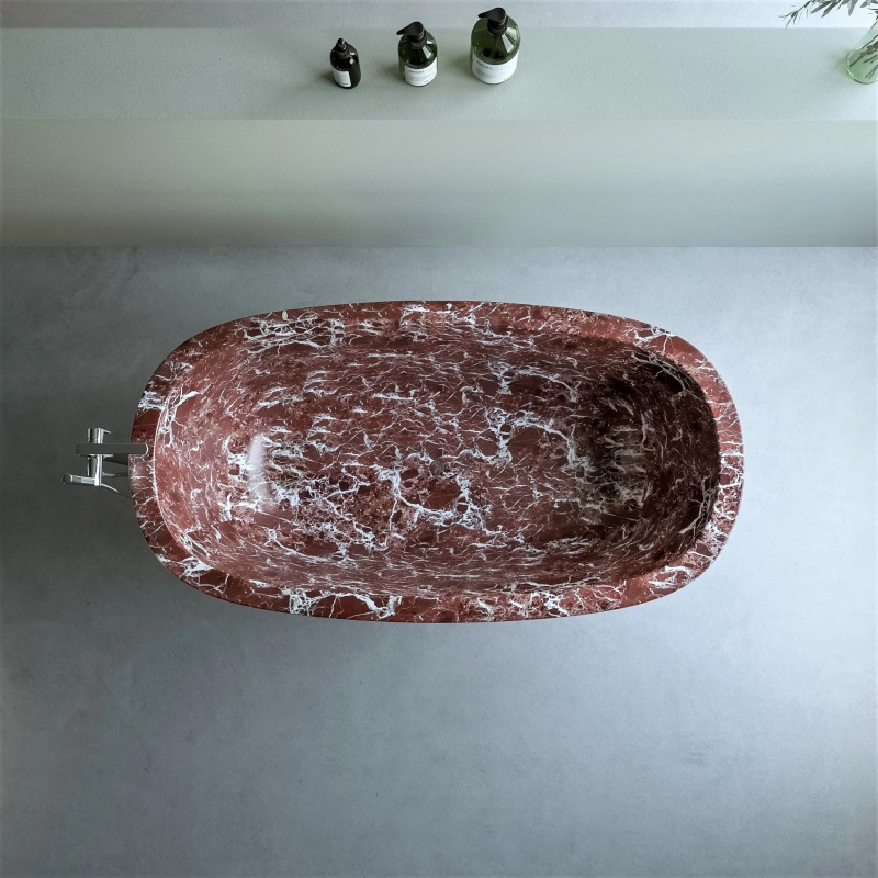Rosso Levanto Marble Bathtub