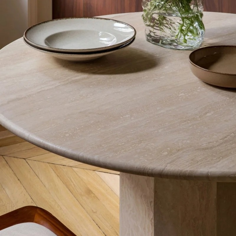 travertine marble dining room table