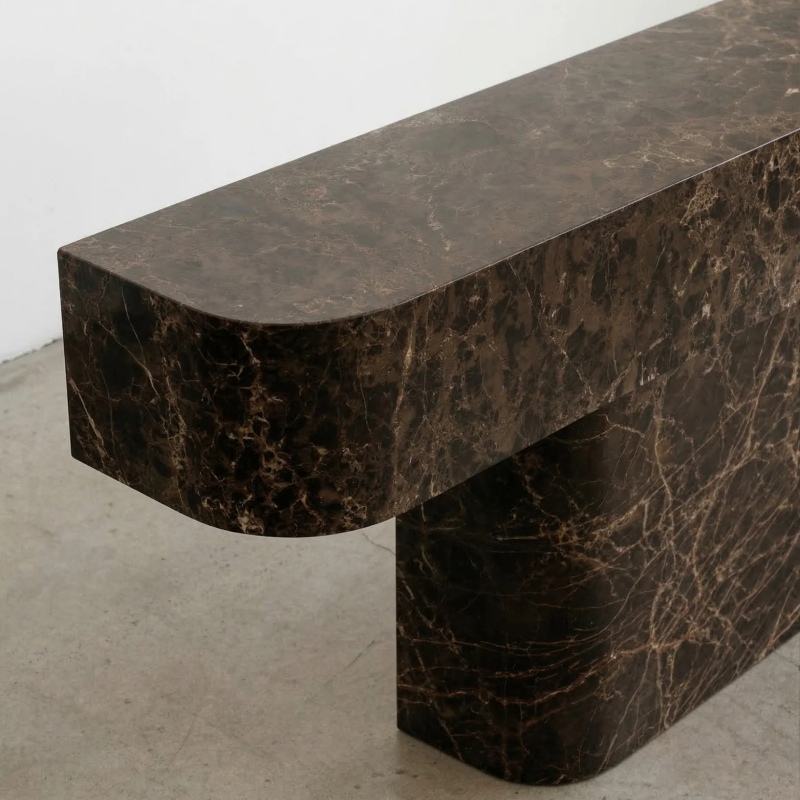 T-shape marble console table